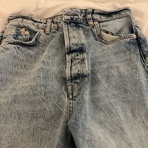 Free people Washed out “mom jeans”. Straight leg.